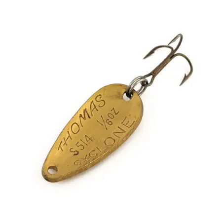 Thomas Cyclone Cucharilla, Latón martillado, 4,3g, Vintage, #13155