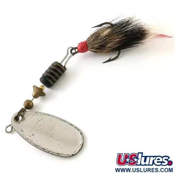 Mepps Comet 3 Dressed Cucharilla, Plata, 6,5g, Vintage 1960s, #13278