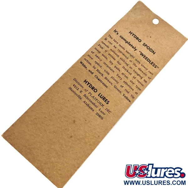 Hydro Lures Hydro Spoon, 11g Marrón / Verde / Amarillo, Cucharilla Antihierba #13571
