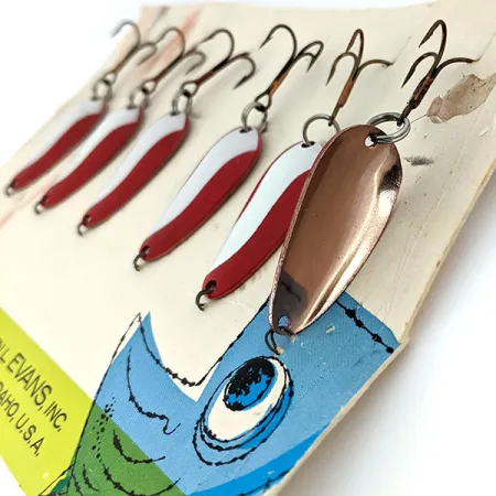 Glen Evans Pay-Off, 3/16oz Rojo / Blanco / Cobre, Cucharilla #14509