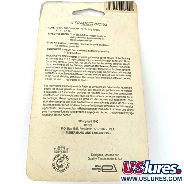 Rebel Arrowhead, 17g Negro, Cucharilla de curricán #15144