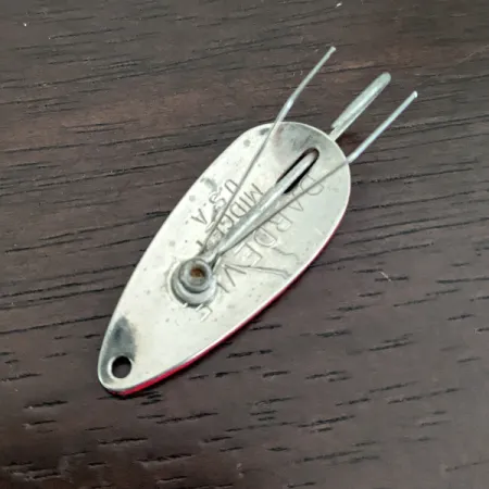 Eppinger Dardevle Midget Antihierbas, 3/16oz Blanco / Rojo / Níquel, Cucharilla #16171