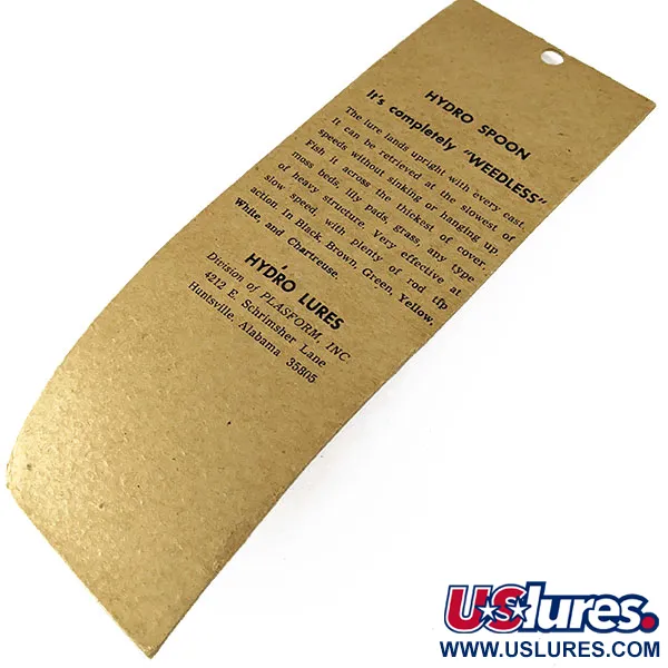 Hydro Lures Hydro Spoon, Verde/Negro, 11g, Cuchara de superficie #16752