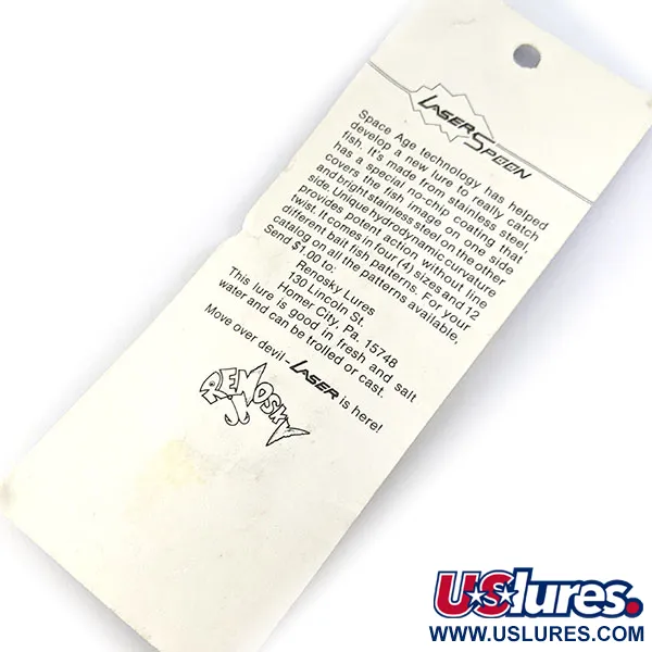 Renosky Laser Spoon, 1/4 oz (7 g), Oro y Negro, Cucharilla #20308