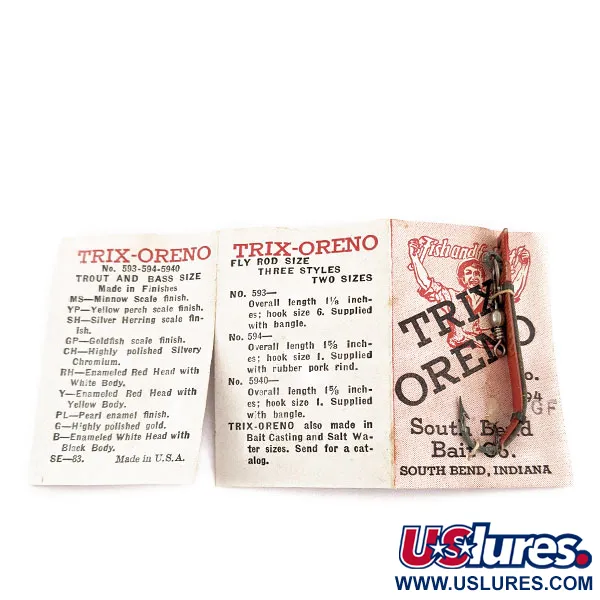 South Bend Trix-Oreno, Rojo 2g, Señuelo de mosca #17296