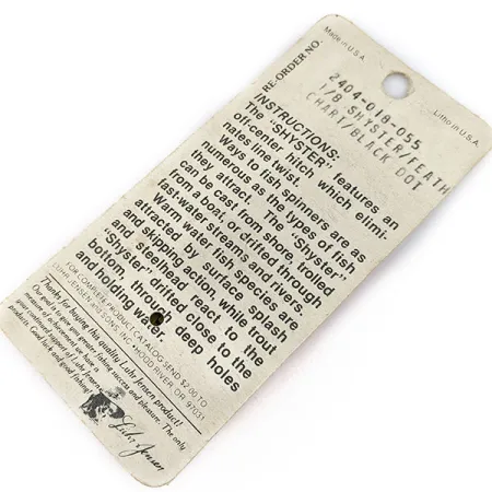 Luhr Jensen Shyster, 1/8 oz Oro/Chartreuse, Cucharilla giratoria #17309