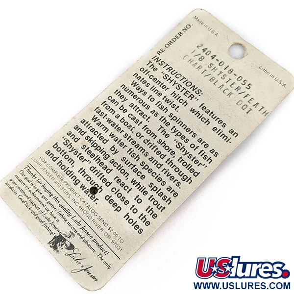 Luhr Jensen Shyster, 1/8 oz Oro/Chartreuse, Cucharilla giratoria #17309