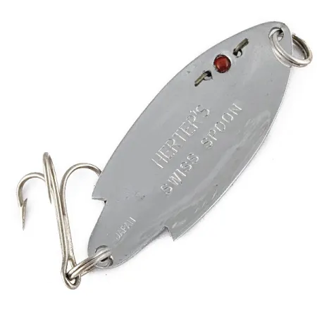 Herter's Swiss Spoon, Níquel y Ojos Rojos, 7g, Cuchara de Pesca #22132