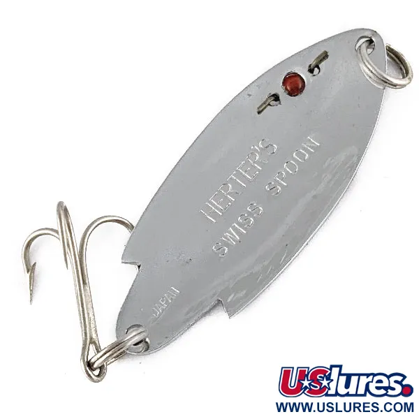 Herter's Swiss Spoon, Níquel y Ojos Rojos, 7g, Cuchara de Pesca #22132