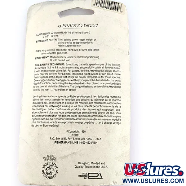 Rebel Arrowhead, Negro, 17g, Cucharilla de curricán #17547