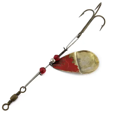 10000 Lakes 92, 14g níquel/oro/rojo, cucharilla giratoria #18910