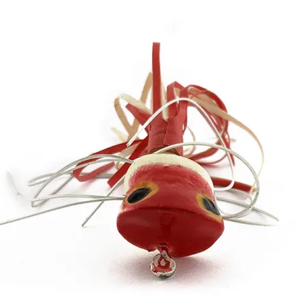 Fred Arbogast Hula Popper, Rojo/Blanco, 2.5g, Señuelo de Superficie #18911