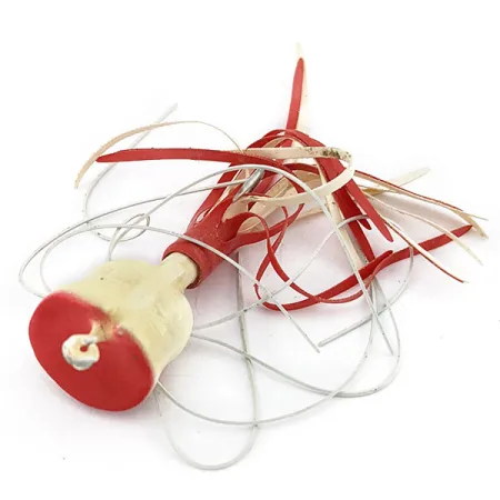 Fred Arbogast Hula Popper, Rojo/Blanco, 2.5g, Señuelo de Superficie #18911