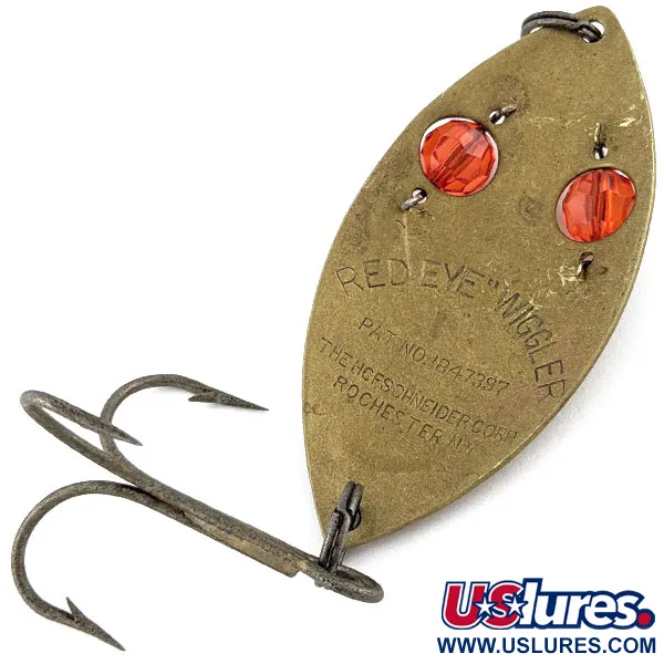 Hofschneider Red Eye Wiggler, 25g latón / ojos rojos, cuchara de pesca #19369