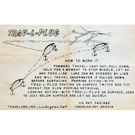 TraveLure Trav-L-Plug, Verde, 21g, Señuelo Vintage #21521