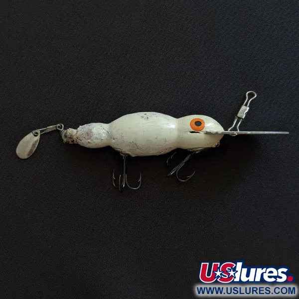 Bomber Water Dog, blanco 7g (1/4oz), señuelo de balsa #19584