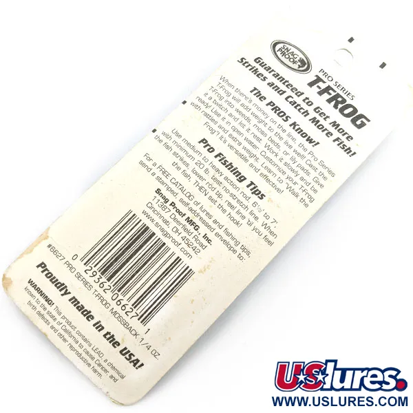 Snag Proof Pro series T-Frog, Mossback, 7g, Señuelo de superficie #19757