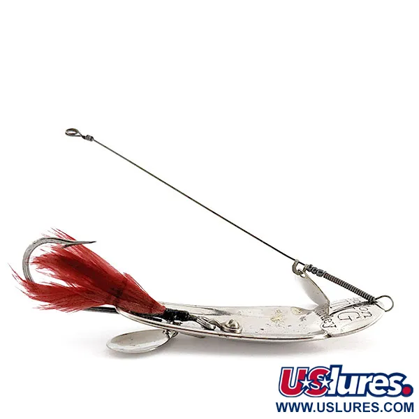 Heddon King Stanley, 21g níquel/rojo, cucharilla híbrida #19938