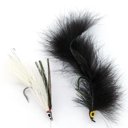 Scientific Anglers Bass Streamers 3М, Negro y Blanco, 7cm, Streamers para Pesca con Mosca #20093