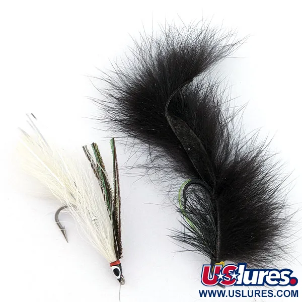 Scientific Anglers Bass Streamers 3М, Negro y Blanco, 7cm, Streamers para Pesca con Mosca #20093