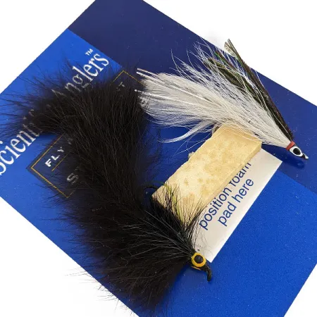 Scientific Anglers Bass Streamers 3М, Negro y Blanco, 7cm, Streamers para Pesca con Mosca #20093