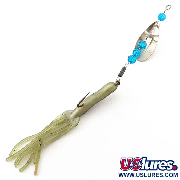 Worth June bug, 6g Níquel/Azul, Cucharilla Spinner #20140