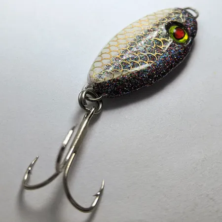 Bomber Slab, 35g Blanco y Purpurina, Cuchara de Jigging #20170