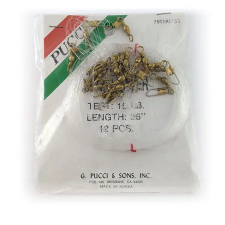 G.Pucci & Sons Surf Leader SL-15, 15 lb, 90 cm, Dorado, Bajo de línea #20232