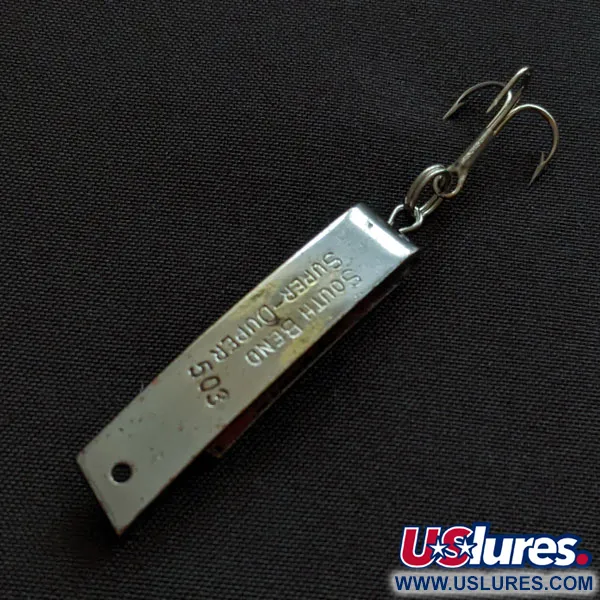 South Bend Super-Duper 503, 4,3 g, níquel/rojo, cucharilla #20423