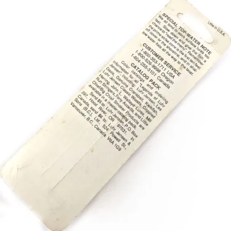 Luhr Jensen Nippin Sam, 1/4 oz, Plata, Madera, Señuelo de superficie #20575