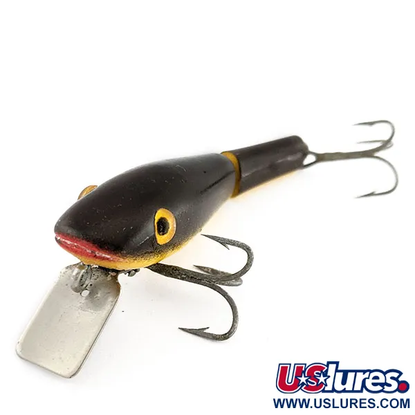 L&S Mirrolure Baby Cat Sinker, 14g, Negro/Amarillo, Señuelo Articulado Hundido #20627