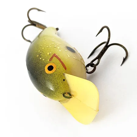 Cotton Cordell Big O Fred C Yang 1967, 14g, Amarillo y Verde, Crankbait #20766