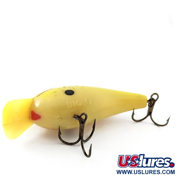 Cotton Cordell Big O Fred C Yang 1967, 14g, Amarillo y Verde, Crankbait #20766