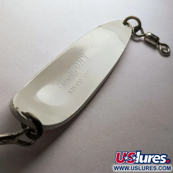 Luhr Jensen Krocodile #5, 1oz Blanco/Naranja UV, Cucharilla #21107