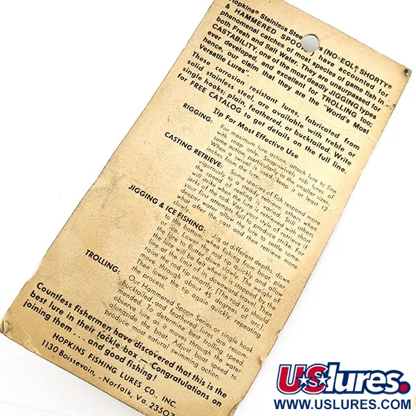 Hopkins No=Eql 4, Níquel 65g, Cucharilla de Pesca #21155