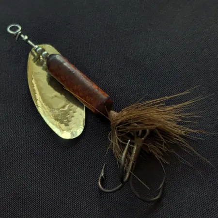 Worden’s Original Rooster Tail 4, 1/4oz oro/burdeos, Cucharilla giratoria #21383