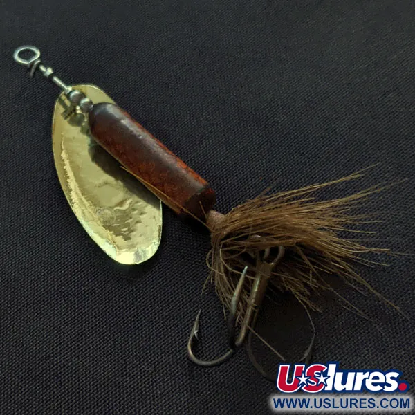 Worden’s Original Rooster Tail 4, 1/4oz oro/burdeos, Cucharilla giratoria #21383