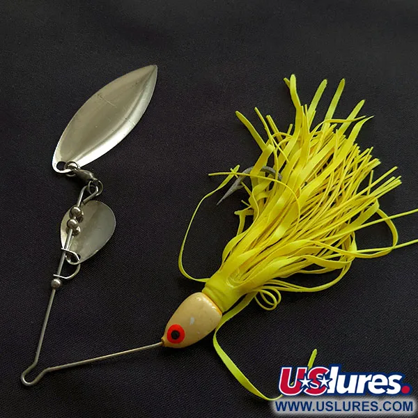 Bomber Spinnerbait, 14g Níquel y Amarillo, Señuelo Spinnerbait #21590