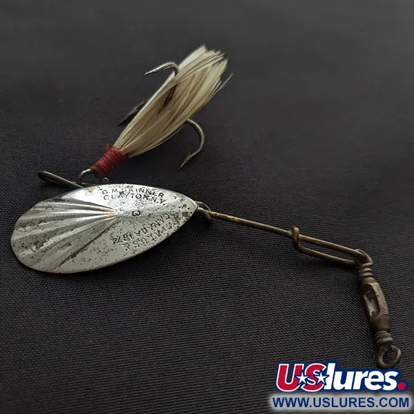 G.M. Skinner 3, 5g Plata y Rojo, Cucharilla Giratoria #21633