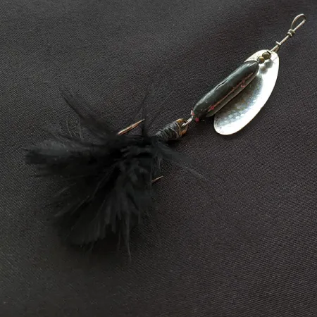 Worden’s Original Rooster Tail, 1/4oz Níquel/Negro, Cucharilla en línea #21662