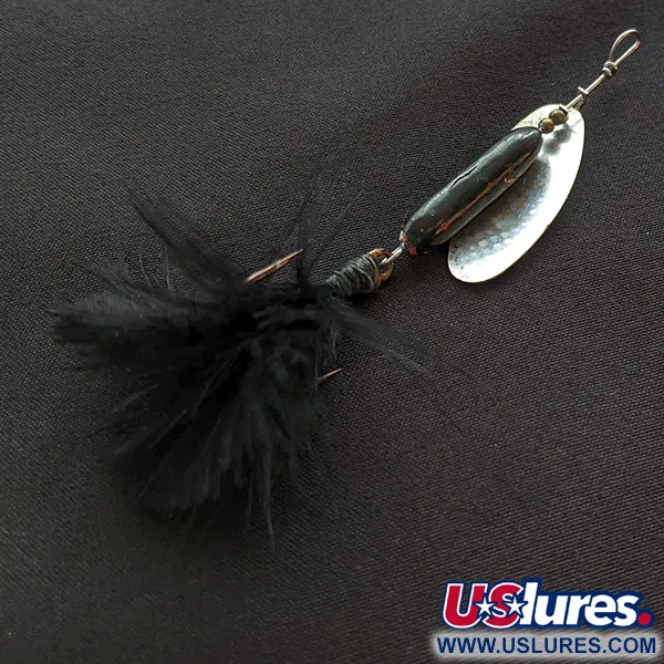 Worden’s Original Rooster Tail, 1/4oz Níquel/Negro, Cucharilla en línea #21662