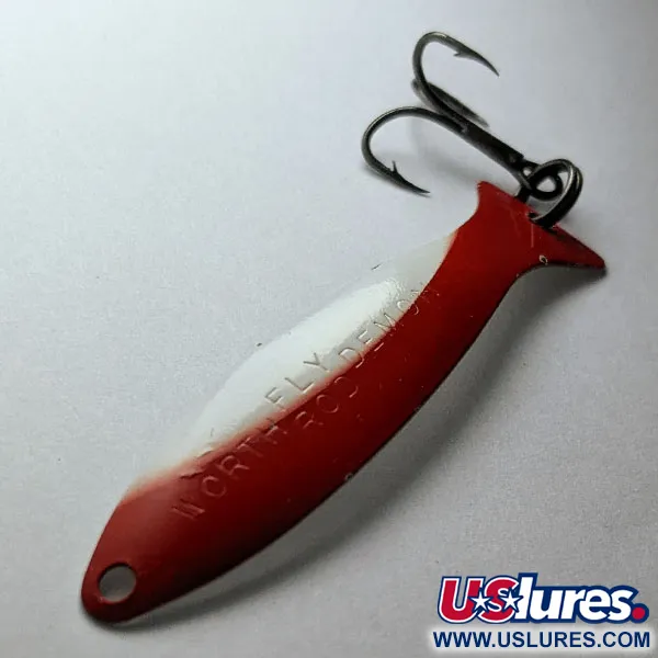 Worth Fly Rod Demon, 2,5g Níquel/Rojo/Blanco, Cucharilla de Pesca #21693