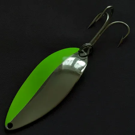 Seneca Little Cleo (Hula Girl), 21g níquel/verde, cucharilla de pesca #21764