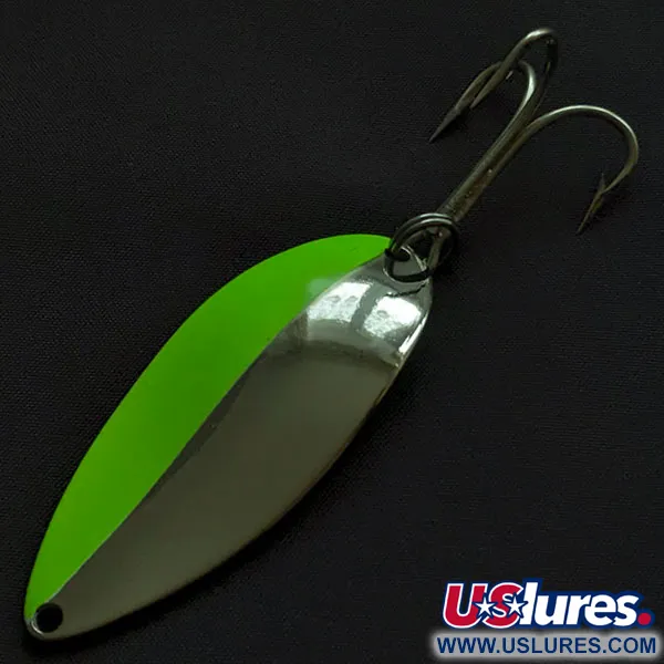 Seneca Little Cleo (Hula Girl), 21g níquel/verde, cucharilla de pesca #21764