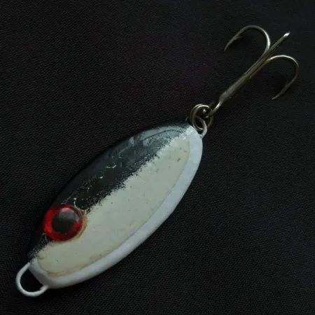 Bomber Slab Spoon, 1 1/2 oz Blanco y Negro, Cucharilla de Pesca #21798