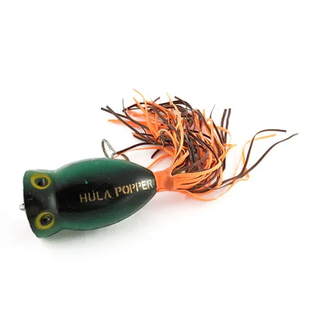 Fred Arbogast Hula Popper, Rana Verde, 8g, señuelo de superficie #21845