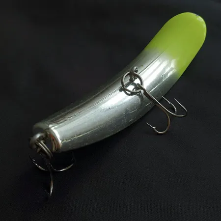 Luhr Jensen Rattling Kwikfish, 48g Plata y Amarillo Flúor, Señuelo de Curricán #21953