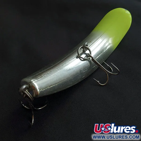 Luhr Jensen Rattling Kwikfish, 48g Plata y Amarillo Flúor, Señuelo de Curricán #21953