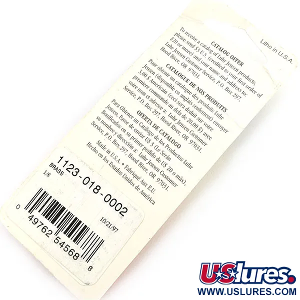 Luhr Jensen Lil' Kroc (Krocodile Stubby), 4,5 g latón, cucharilla de pesca #23644