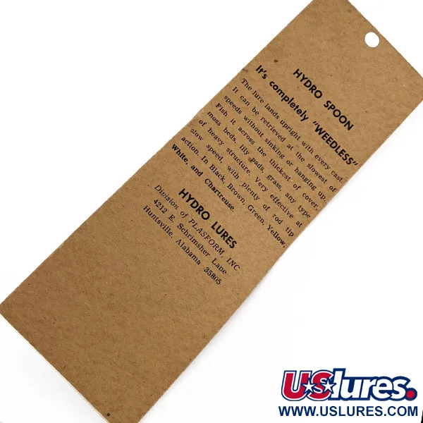 Hydro Lures Hydro Spoon, 11g negro/verde, cucharilla de superficie #22092